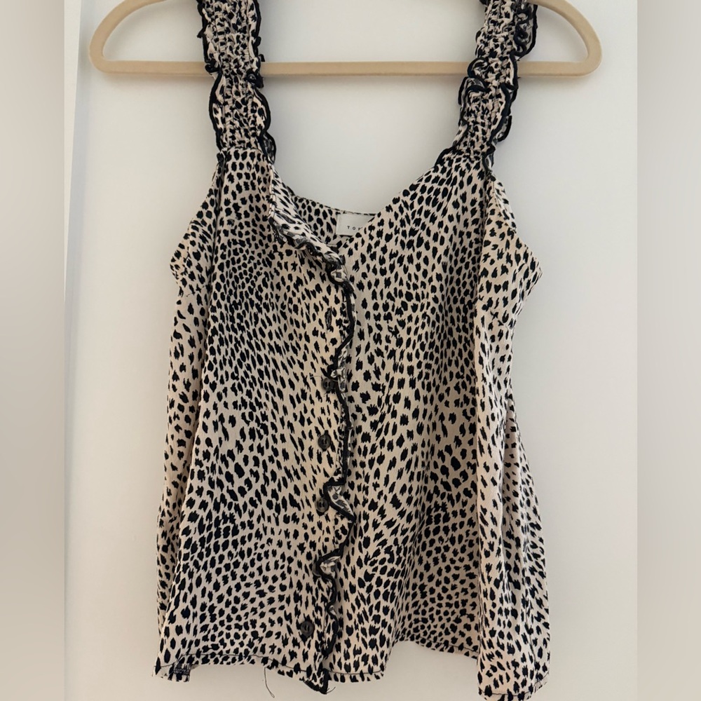 Topshop Monochrome Leopard Print Dress